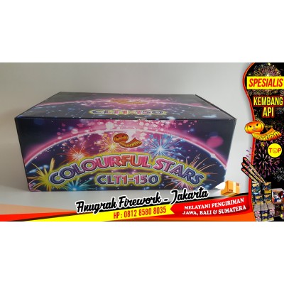 Kembang Api Cake LANTERN Colourful Stars 150s 0,8"